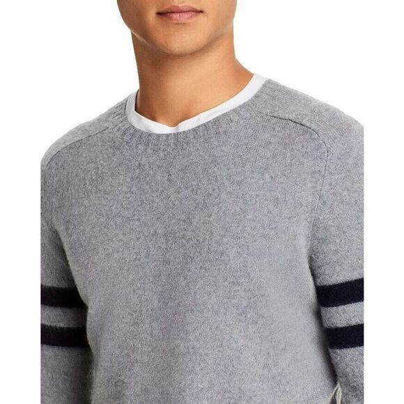 The Men’s Store Sz XL Grey Cashmere Striped Sleeves Sweater - Picture 11 of 11